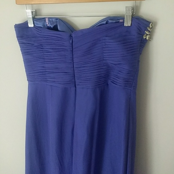 JS Boutique Jewel Sweetheart Strapless Silk Dress - Picture 4 of 8